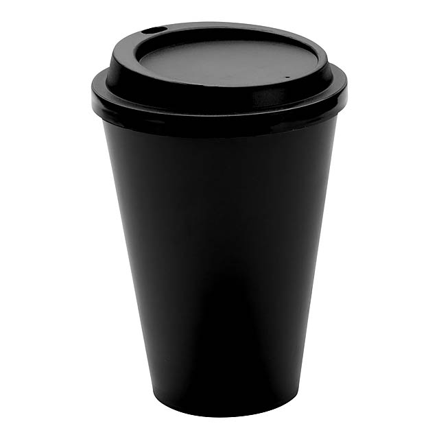 Kimstar uzavíratelný plastový pohárek - černá