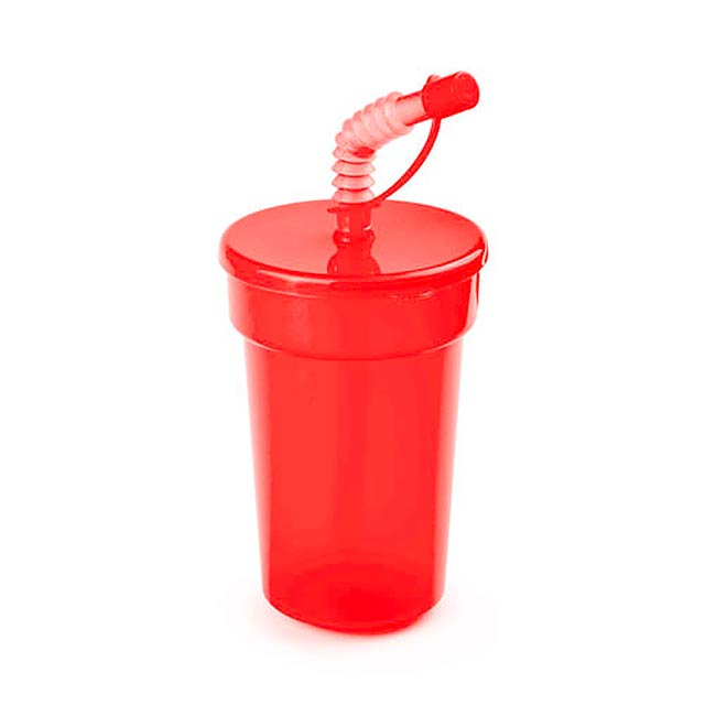 Fraguen uzavíratelný plastový pohárek - červená