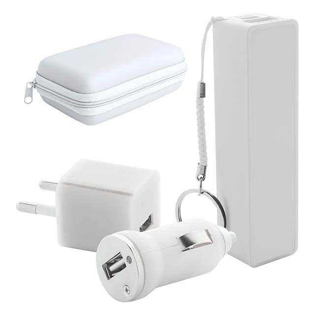 Rebex - USB charger and power bank set - white