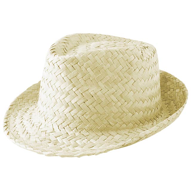 Zelio slámový klobouk - bílá