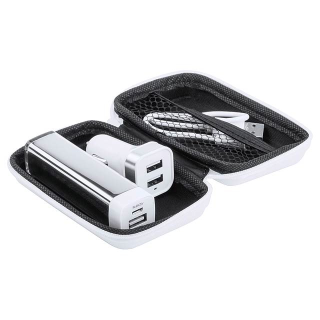 Nacorap - USB charger and power bank set - white
