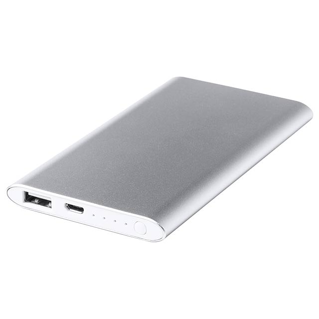 Wilkes USB power banka - stříbrná