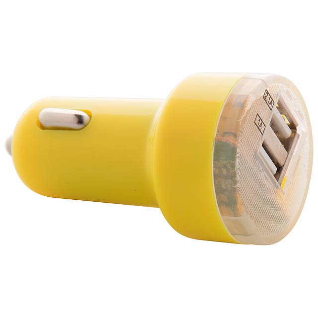 Denom USB nabíječka do auta - žlutá
