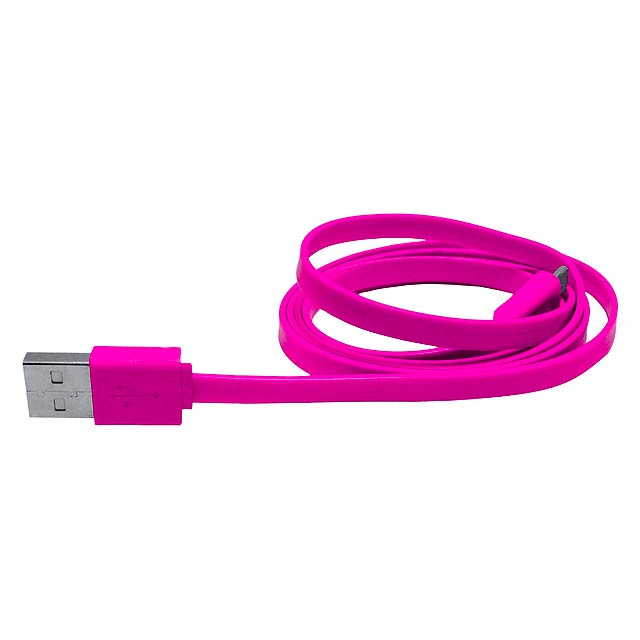 Yancop USB nabíjecí kabel - fuchsiová (tm. ružová)