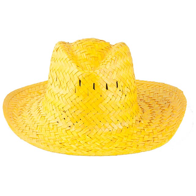 Splash slaměný klobouk - žlutá