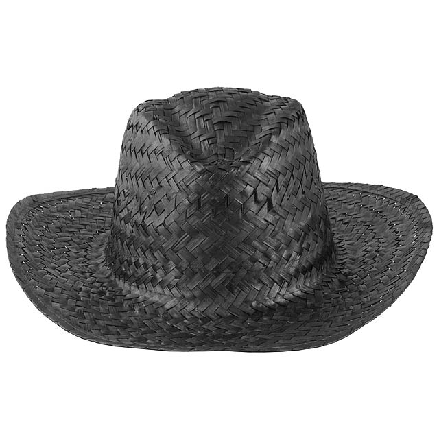 Splash slaměný klobouk - čierna