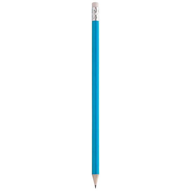 Bleistift mit Radiergummi - blau