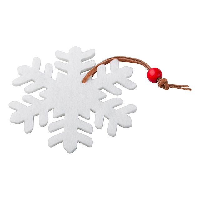 Fantasy Christmas figurine, snowflake - white