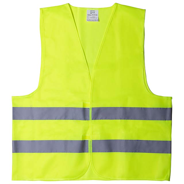 Cross reflective vest - yellow