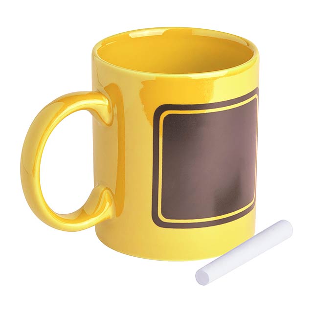 Dariel - chalk mug - yellow