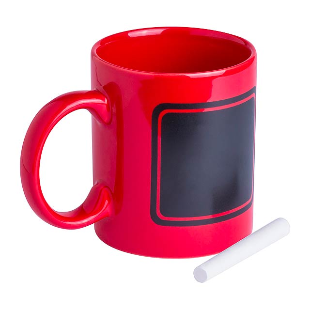 Dariel - chalk mug - red