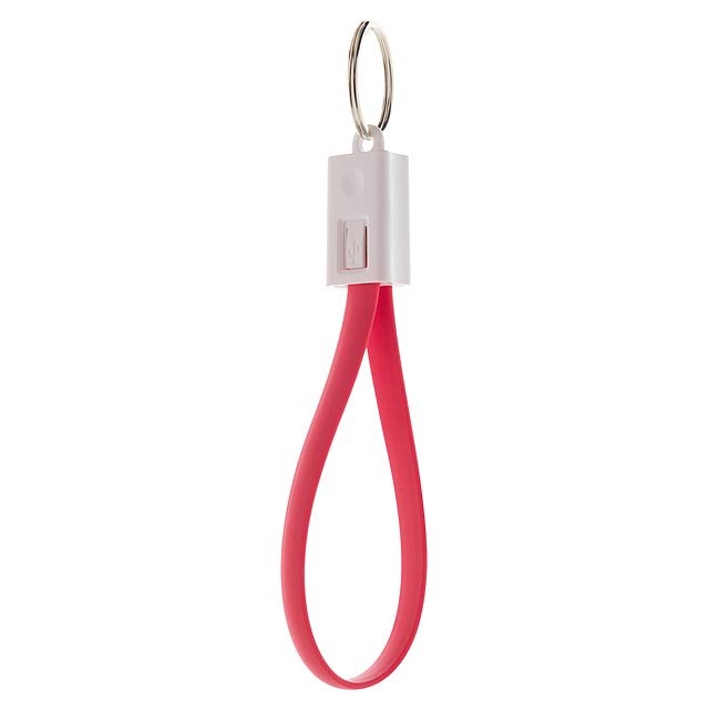 Pirten USB kabel v přívěsku na klíče - červená