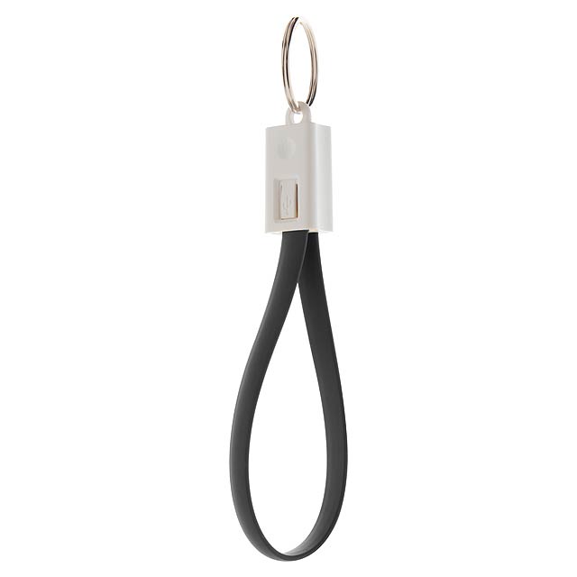 Pirten USB kabel v přívěsku na klíče - čierna