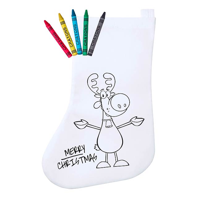 Plicom Christmas stocking to color - Weiß 