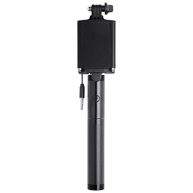 Slatham - selfie stick with power bank - black