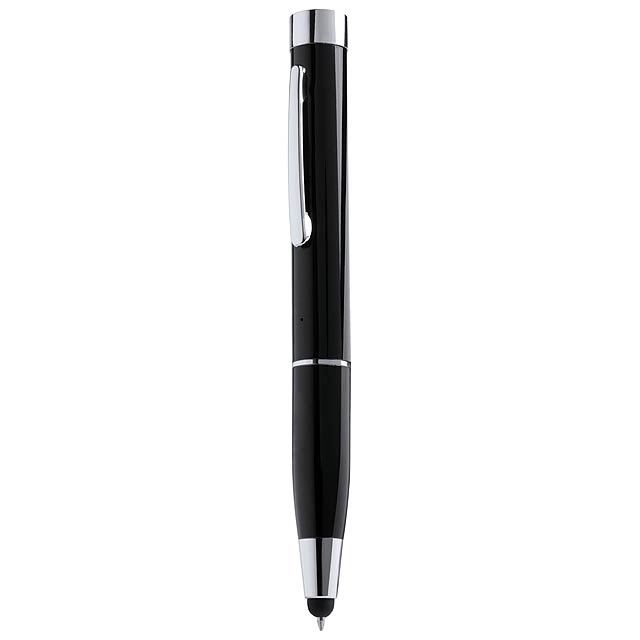 Solius - Kugelschreiber mit Touchpen und Powerbank - schwarz
