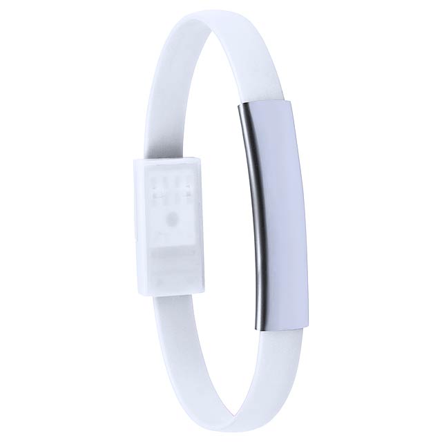Beth - bracelet USB charger - white