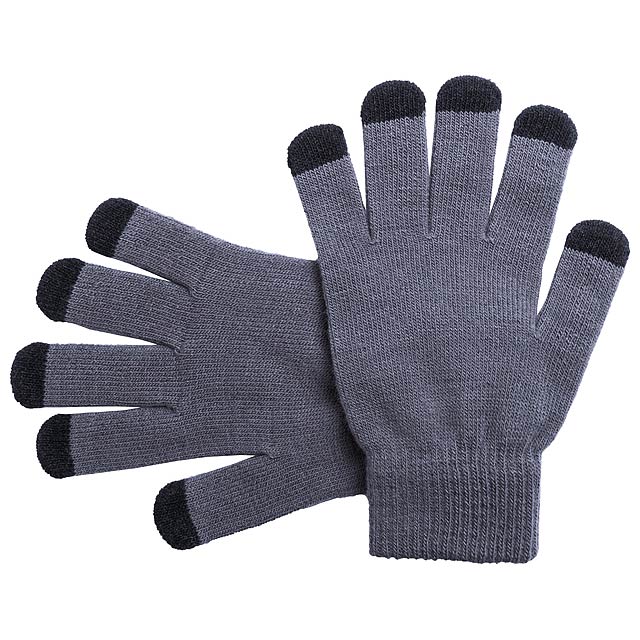 Tellar dotykové rukavice - šedá