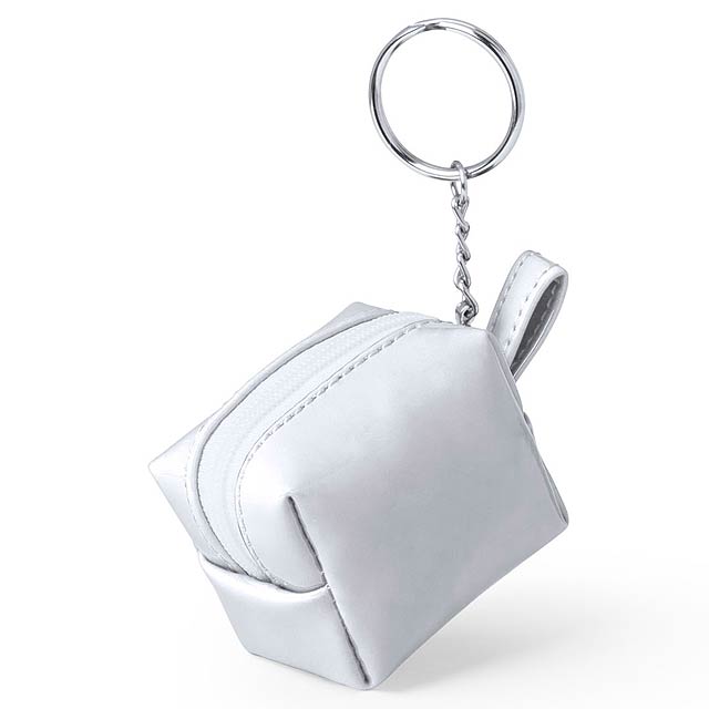 Darnex peněženka s přívěškem na klíče - biela