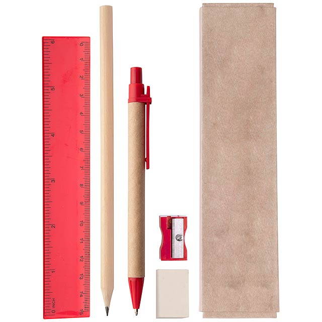 Gabon - stationery set - red