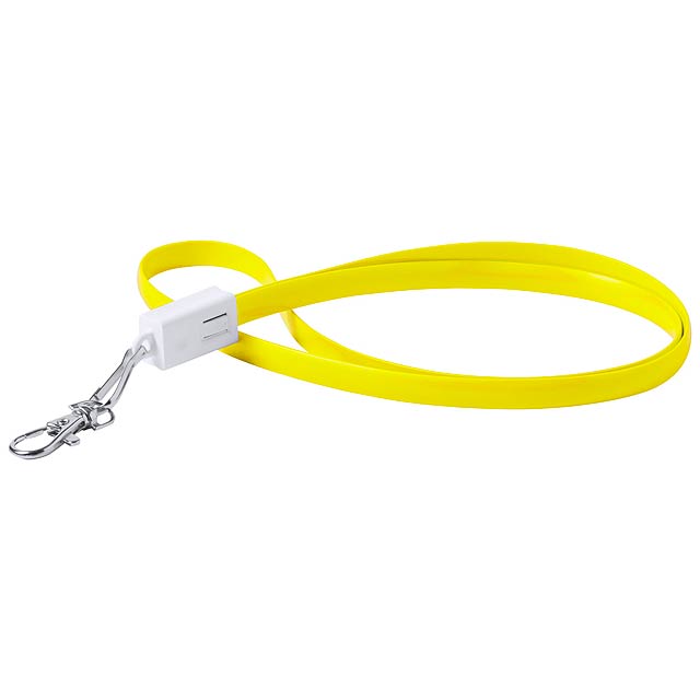 Doffer lanyard s USB typ-C - žlutá