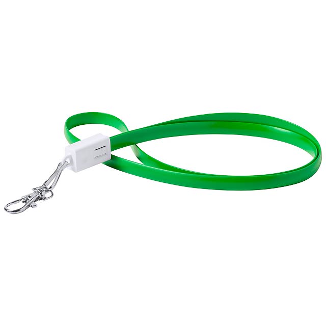 Doffer lanyard s USB typ-C - zelená