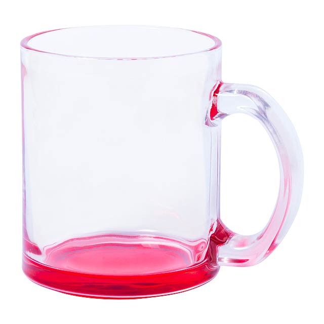 Bitrok - glass mug - red