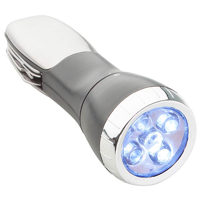 Multifunctional flashlight - silver