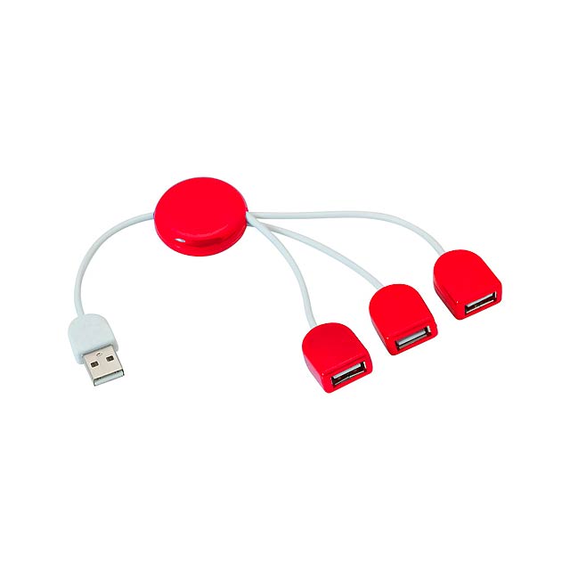 POD  USB hub - červená