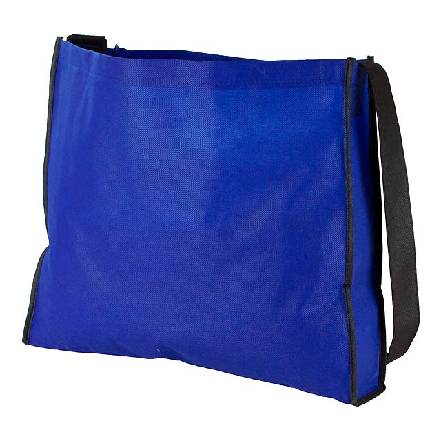 Taška přes rameno s nastavitelným popruhem, z netkané textílie.  - modrá - foto