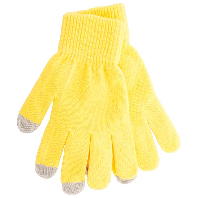 Actium dotykové rukavice na obrazovku - žlutá