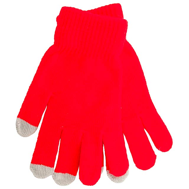 Touch screen gloves - red