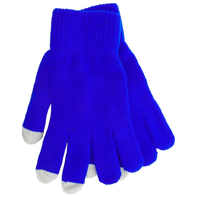 Touch screen gloves - blue