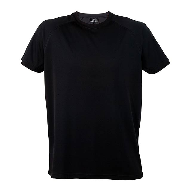 Sportovní prodyšné tričko ze 100% polyesteru, 135 g/m².  - čierna - foto