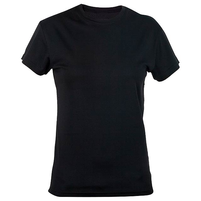 Funkční dámské tričko, prodyšné. Polyester 135 g/m².  - čierna - foto