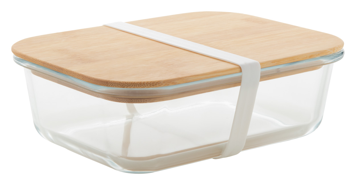 Vittata glass food box - Beige