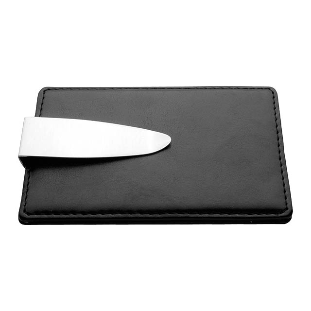 Money clip/credit card holder - black