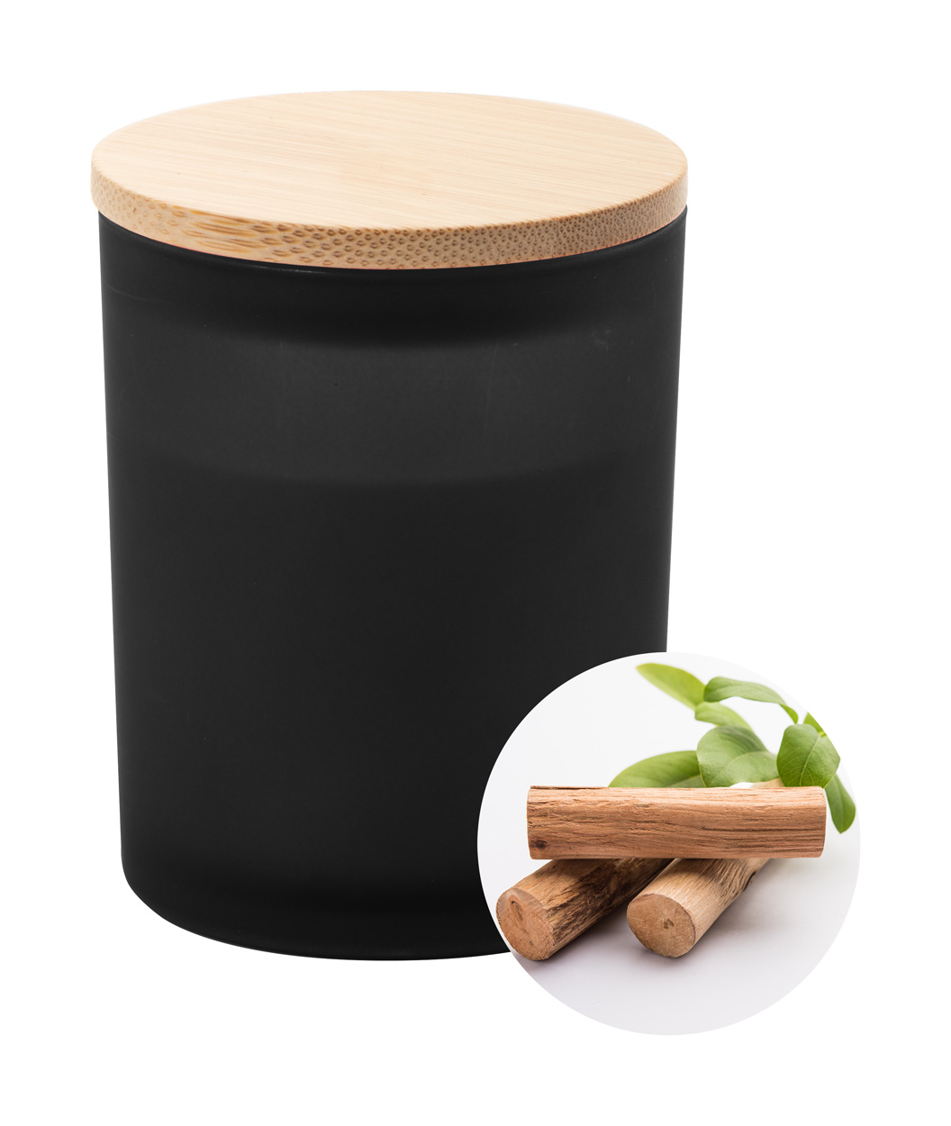 Daizu XL candle, sandalwood - schwarz