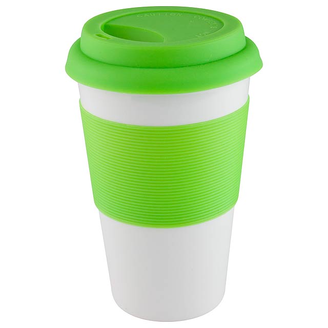 Mug with silicone - green