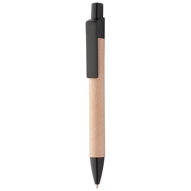 Recycled paper ballpoint pen - black