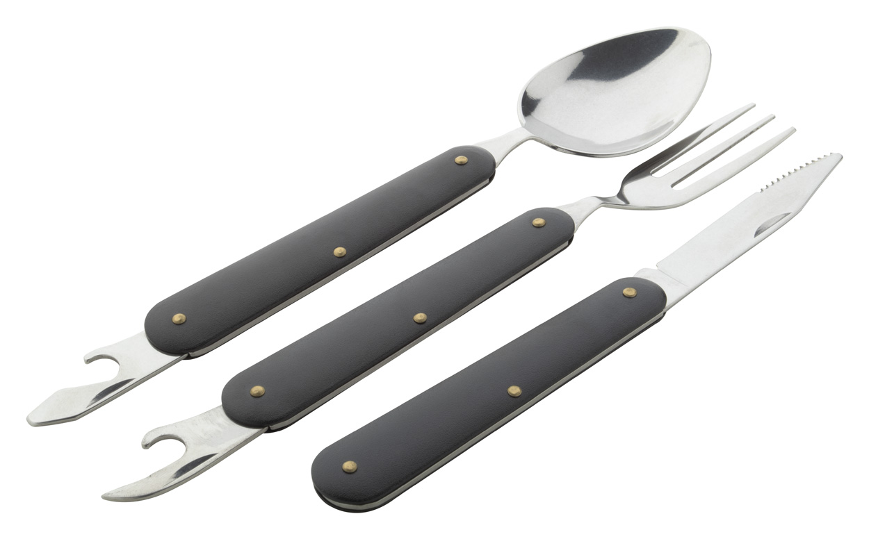 Platoon camping cutlery - schwarz