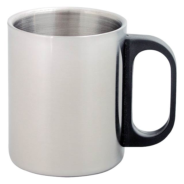 Double metal mug - silver