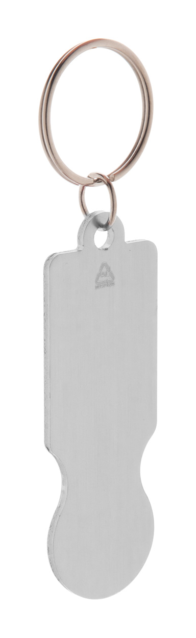 RaluCart key fob with shopping cart token - Silber