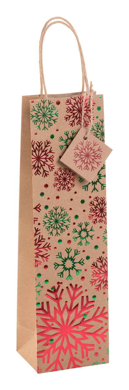 Pekkola W Christmas gift bag for wine - multicolor