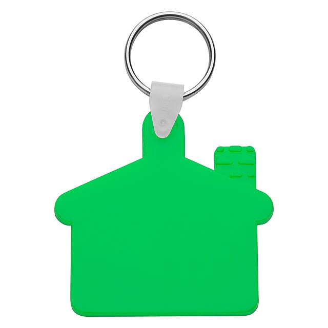 Cottage přívěšek na klíče - zelená