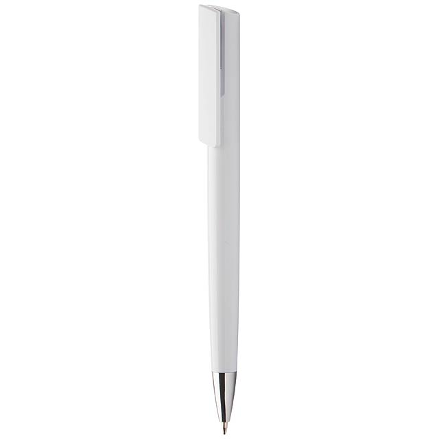 Lelogram kuličkové pero - biela
