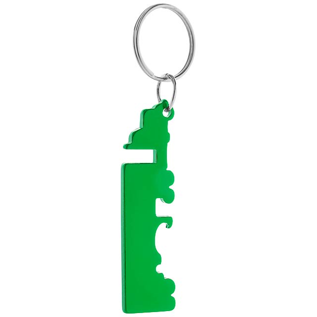 Peterby přívěšek na klíče s otvírákem - zelená