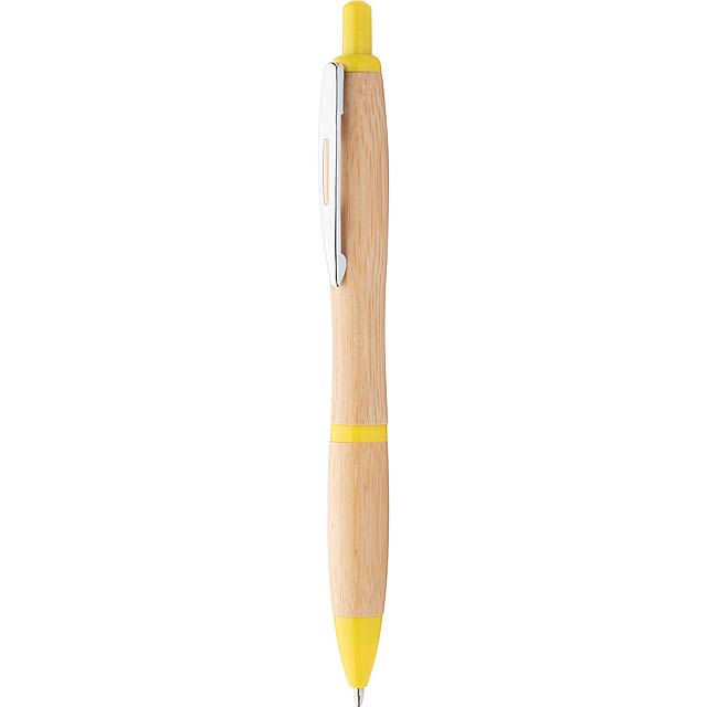 Coldery bambusové kuličkové pero - žlutá