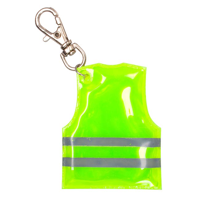 Pit Lane přívěšek na klíče ve tvaru reflexní vesty - žlutá