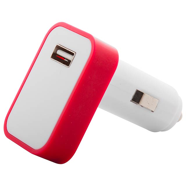 Waze USB nabíječka do auta - červená